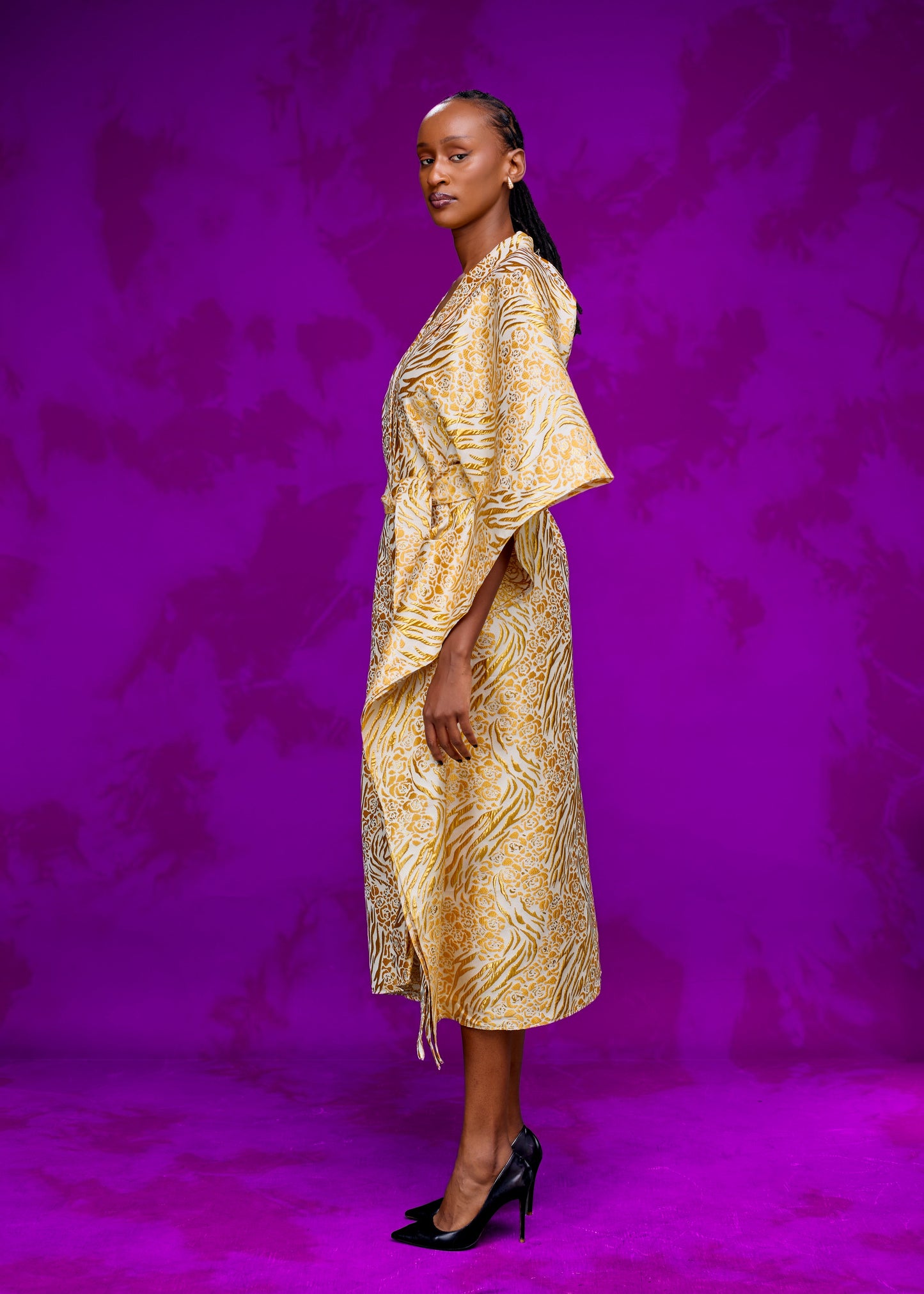 Aryana Structured Brocade Dress