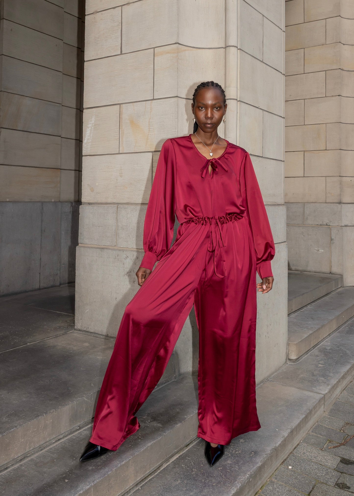 Binai Pants Set -Maroon