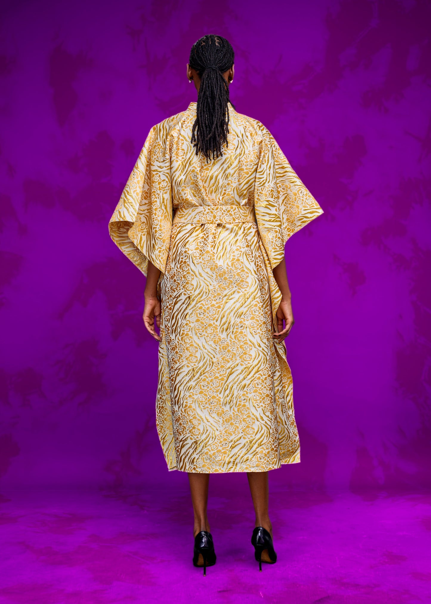 Aryana Structured Brocade Dress