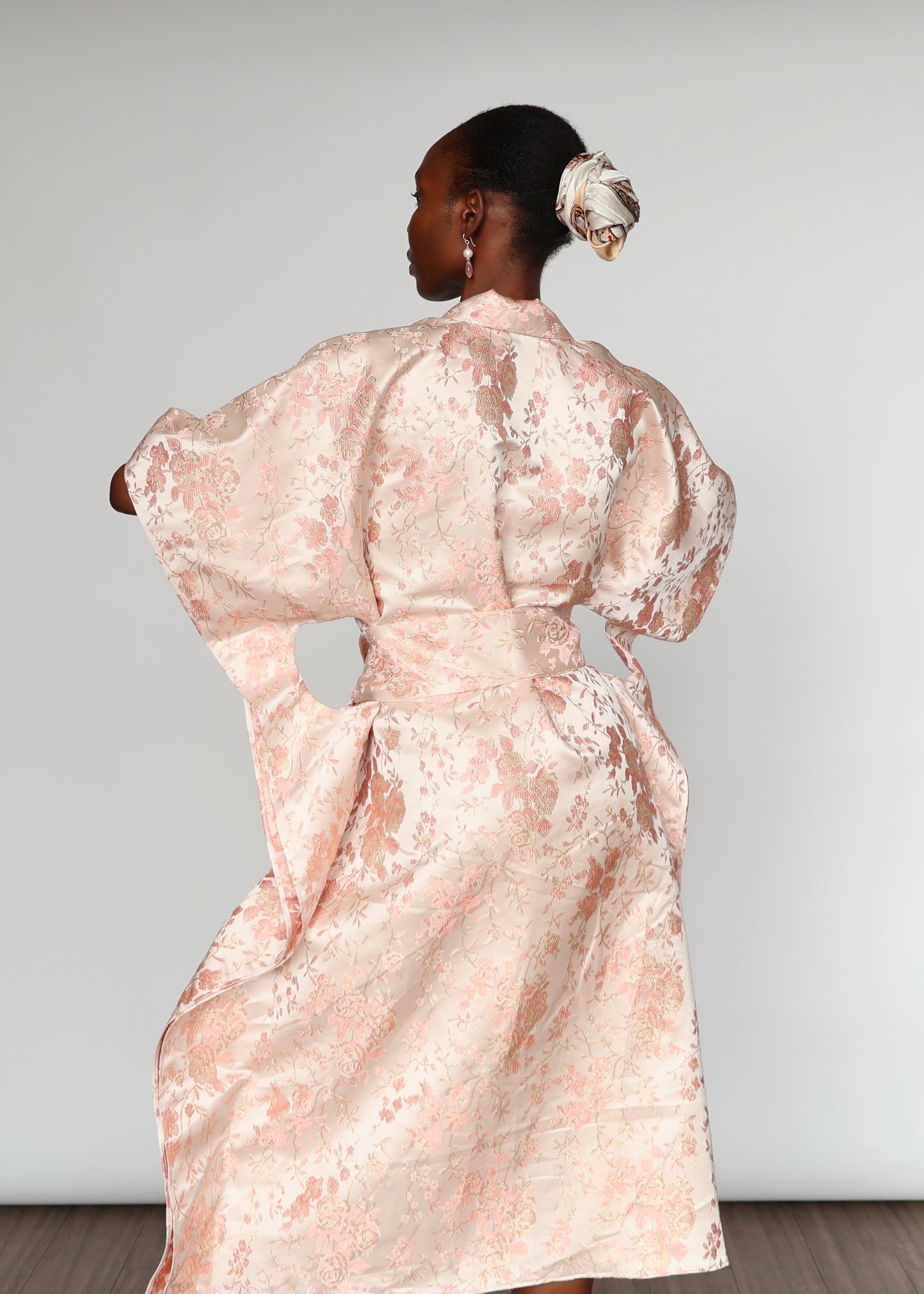 Aryana Structured Brocade Dress - Baby Pink